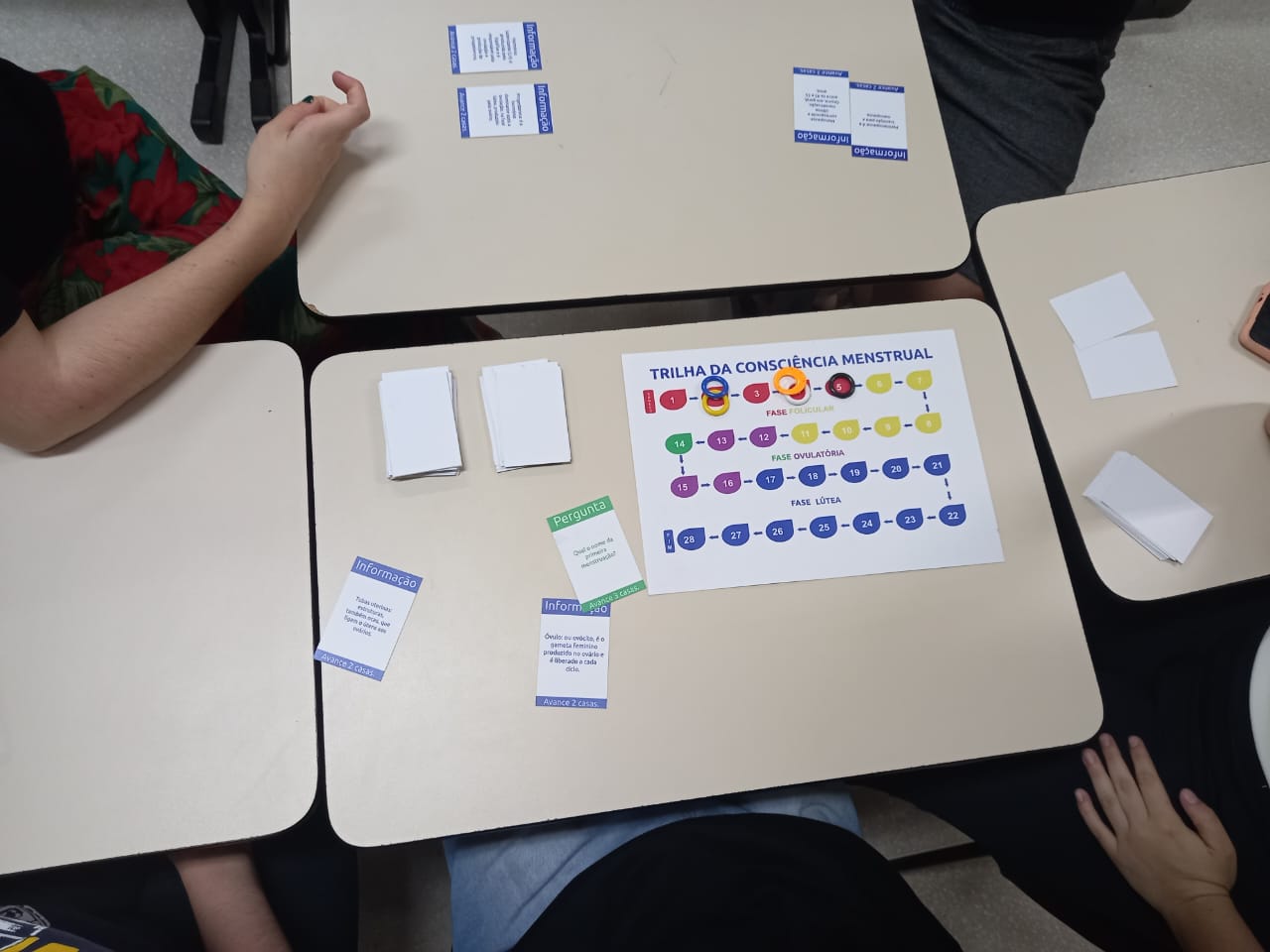 Students playing conSCIENCE in a classroom.